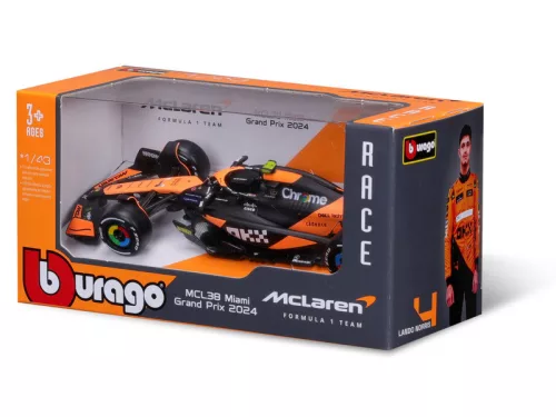 Bburago 1/43 F1 versenyautó - McLaren Racing MCL38 (2024)