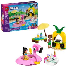   LEGO Friends 42658 Medencés buli flamingóval és egyszarvúval