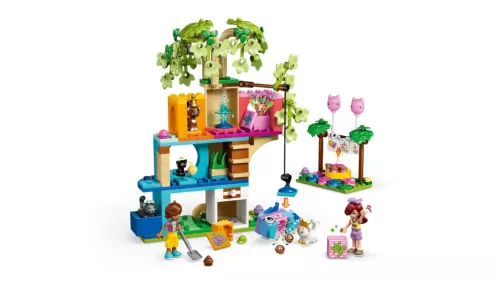 LEGO Friends 42666 Születésnapi cicazsúr és lombház cicáknak