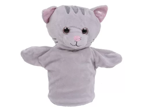 Kézibáb – 8 féle állatos plüss, 23 cm