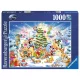 Ravensburger Disney Karácsonyi puzzle – 1000 db-os prémium kirakó, klasszikus mesehősökkel