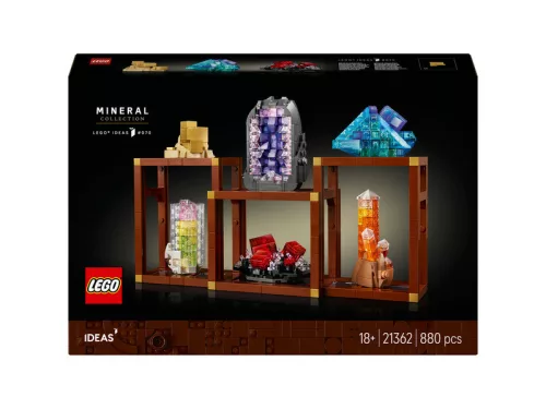 LEGO Ásványgyűjtemény 21362 – kreatív építőjáték felnőtteknek (18+), dekoráció, LEGO® Ideas