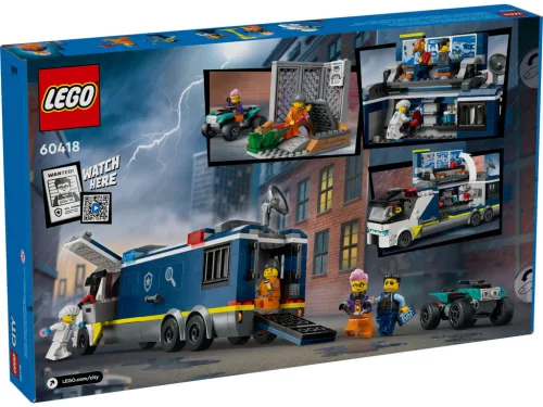 LEGO City Rendőrségi mozgó bűnügyi labor – 60418, bűnügyi laboratóriumos kamion szett