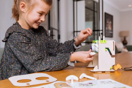 Csináld magad – BEP robot építő készlet fából, STEAM kreatív játék