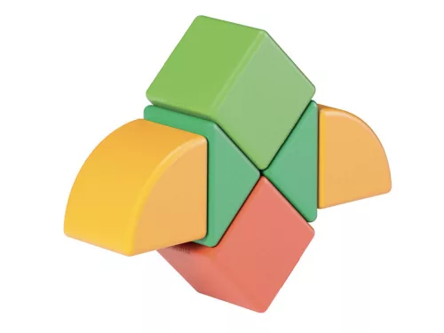 Geomag Magicube Recycled kezdőszett – mágneses építőkocka, 6 db, újrahasznosított műanyagból