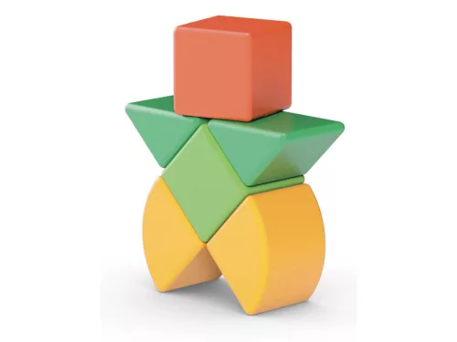 Geomag Magicube Recycled kezdőszett – mágneses építőkocka, 6 db, újrahasznosított műanyagból