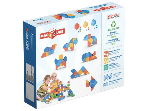 Geomag Magicube Recycled Állatok – 9 darabos mágneses építőkocka