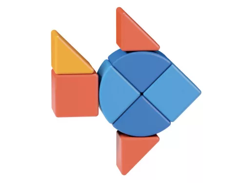 Geomag Magicube Recycled Állatok – 9 darabos mágneses építőkocka