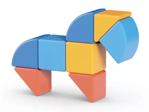 Geomag Magicube Recycled Állatok – 9 darabos mágneses építőkocka