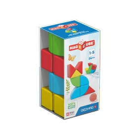   Geomag Magicube Blocks Recycled Crystal mágneses építőkocka készlet – 24 db, újrahasznosított műanyagból