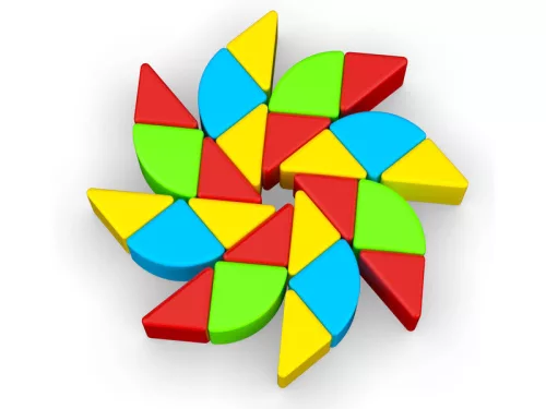 Geomag Magicube Blocks Recycled Crystal mágneses építőkocka készlet – 24 db, újrahasznosított műanyagból