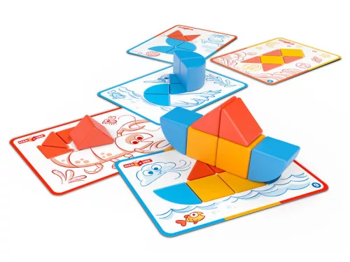 Geomag Magicube Recycled Blocks & Cards – 16 darabos mágneses építőjáték kártyákkal