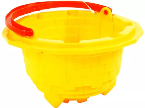 Bástyás homokozóvödör - sárga