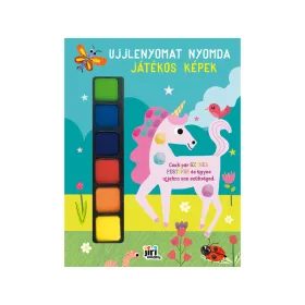   Ujjlenyomat nyomda – Unikornis ujjfestő könyv 32 oldallal, 6 színű festékpalettával – Jiri Models