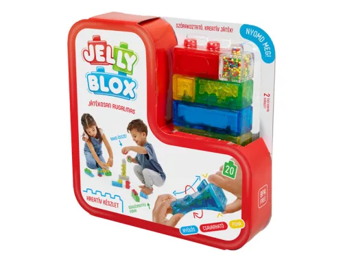 Jelly Blox – kreatív, rugalmas építőjáték készlet, 20 db