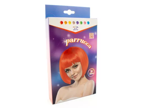 Halloween paróka 25 cm – jelmez kiegészítő, többféle színben, gyerek és felnőtt