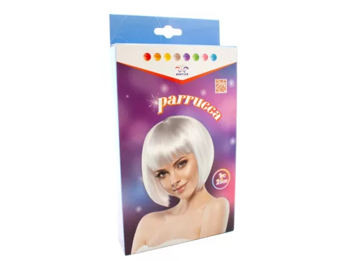 Halloween paróka 25 cm – jelmez kiegészítő, többféle színben, gyerek és felnőtt