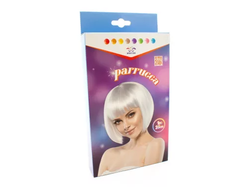 Halloween paróka 25 cm – jelmez kiegészítő, többféle színben, gyerek és felnőtt