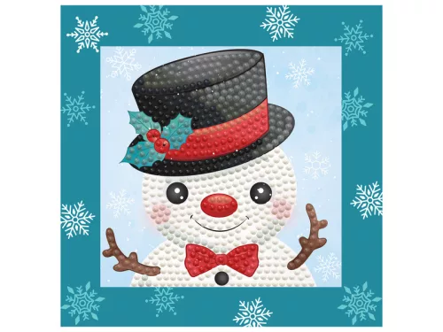 Diamond Dotz Quick Dotz képkészítő szett – hóember gyémántfestés 13×13 cm
