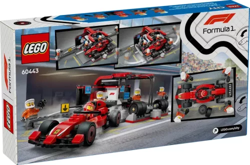 LEGO City F1®-es boxutca és személyzet, Ferrari autóval 60443