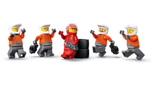 LEGO City F1®-es boxutca és személyzet, Ferrari autóval 60443