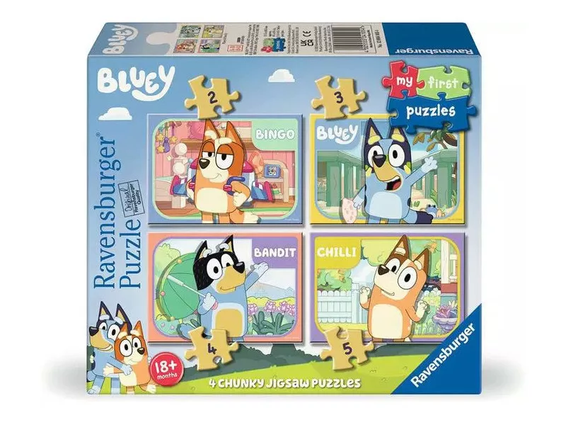 Ravensburger Bluey 4 az 1-ben első puzzle