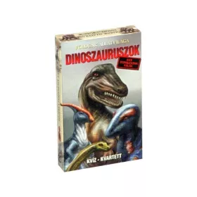   Dinoszauruszok kvíz kvartett kártyajáték – ismeretterjesztő dínós játék gyerekeknek