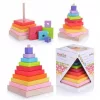 Cubika Piramis 9 darabos fa építõjáték