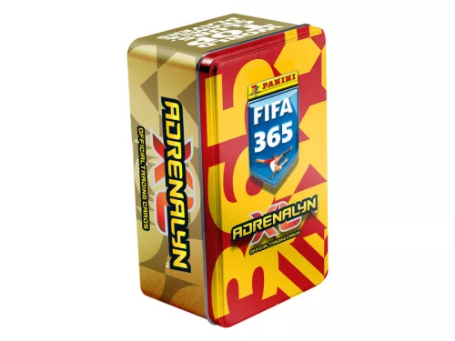 FIFA 365 Adrenalyn nagy fémdoboz – focis gyűjtögetős kártyacsomag