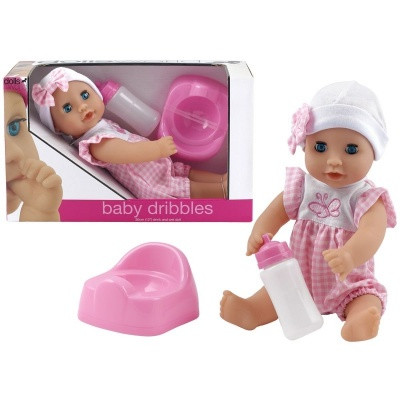 Baby Dribbles pisilő baba kiegészítőkkel - 30 cm