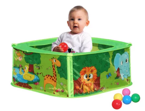 Bébi labdamedence labdákkal - 75 x 75 x 30 cm