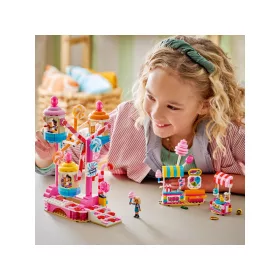  LEGO Friends Cukorkával és muffinnal díszített óriáskerék (42700) – Vidámparki játék 3 minifigurával, 7+