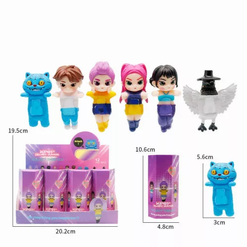 K-Pop Demon Hunters Gyűjthető Mini Baba – Divatos K-Pop rajongói figura
