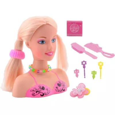 Lily fésülhető babafej - 20 cm