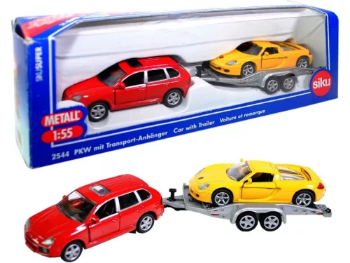 SIKU Porsche terepjáró trélerrel 1:55 – 2544 (1 db készlet)