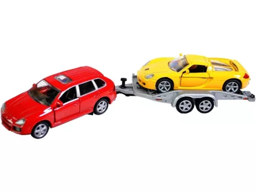 SIKU Porsche terepjáró trélerrel 1:55 – 2544 (1 db készlet)