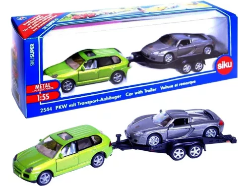 SIKU Porsche terepjáró trélerrel 1:55 – 2544 (1 db készlet)