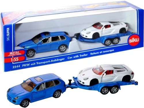 SIKU Porsche terepjáró trélerrel 1:55 – 2544 (1 db készlet)