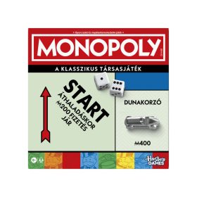   Klasszikus Monopoly társasjáték – magyar kiadás, 2–6 játékos, 8+