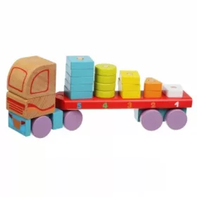 Cubika Fa kamion fakockákkal - 32 cm