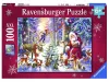 Ravensburger Puzzle 100 db – Erdei karácsony, XXL gyermek puzzle Mikulással