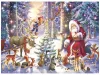 Ravensburger Puzzle 100 db – Erdei karácsony, XXL gyermek puzzle Mikulással