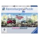 Ravensburger puzzle 1000 db – VW kisbuszok a Brenner-hágón (panoráma)