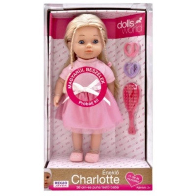 Magyarul beszélő Charlotte, rózsaszín ruhában