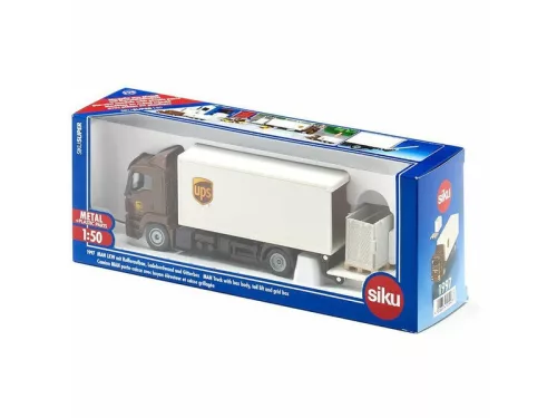 SIKU UPS MAN teherautó 1:50 – zárt felépítménnyel és emelőhátfallal