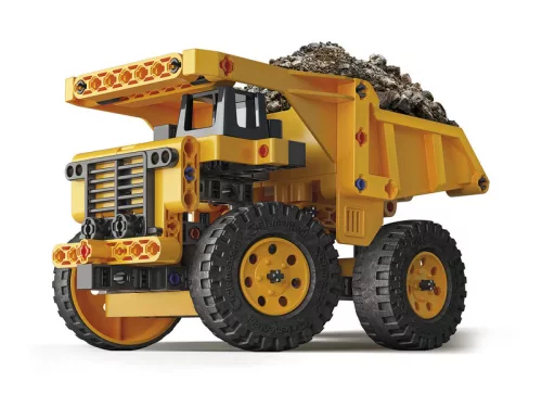 Clementoni Tudomány és Játék – Mechanics Haul Truck bányaautó építőkészlet, 2 modell, 150+ alkatrész