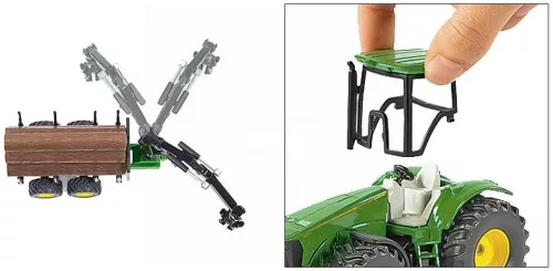 SIKU John Deere rönkszállító traktor 1:50 - 1954
