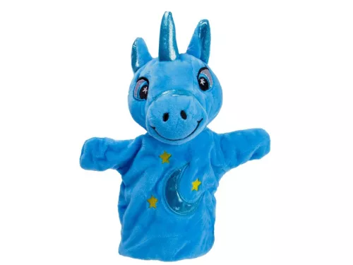 Egyszarvú kézi báb – többféle, 27 cm