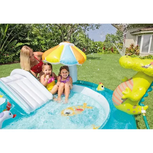 INTEX: Aligátor játékcenter 201x170x84 cm