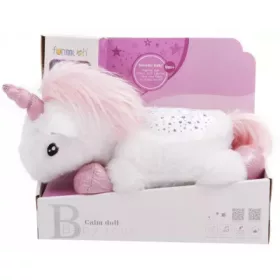 Plüss unikornis bébijáték, zenél, világít